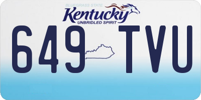 KY license plate 649TVU