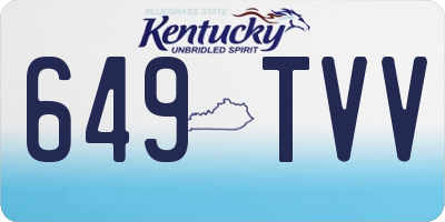 KY license plate 649TVV