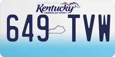 KY license plate 649TVW