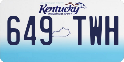 KY license plate 649TWH