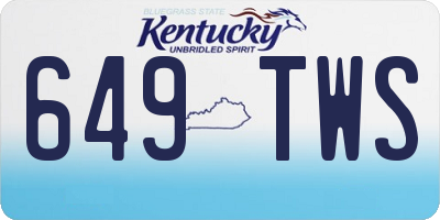 KY license plate 649TWS