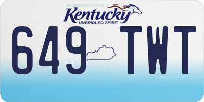 KY license plate 649TWT