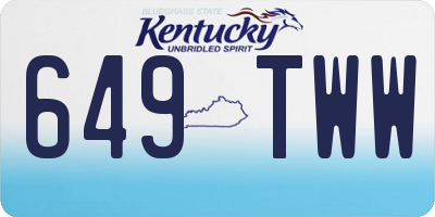 KY license plate 649TWW