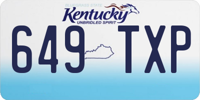 KY license plate 649TXP