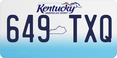 KY license plate 649TXQ