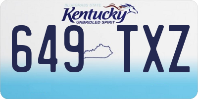 KY license plate 649TXZ