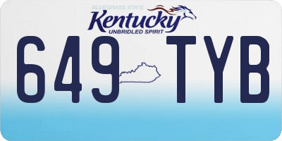 KY license plate 649TYB
