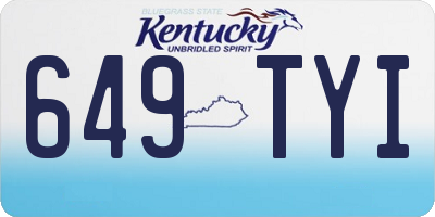 KY license plate 649TYI