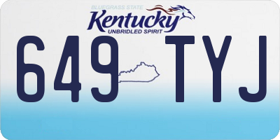 KY license plate 649TYJ