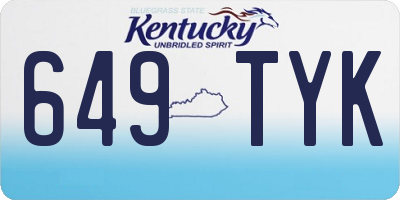 KY license plate 649TYK