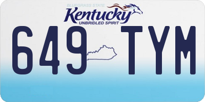 KY license plate 649TYM