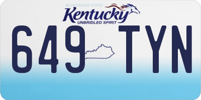 KY license plate 649TYN