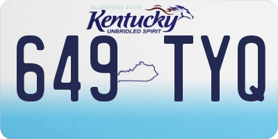 KY license plate 649TYQ