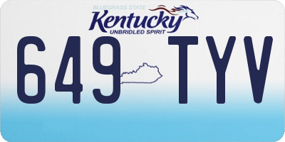 KY license plate 649TYV