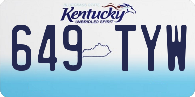 KY license plate 649TYW