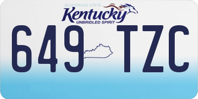 KY license plate 649TZC