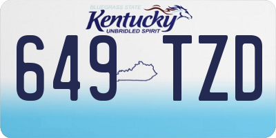 KY license plate 649TZD