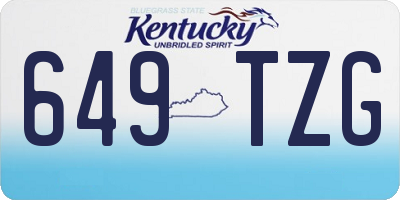 KY license plate 649TZG