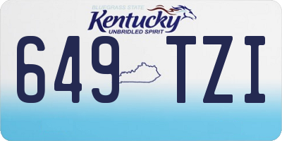 KY license plate 649TZI