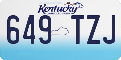 KY license plate 649TZJ
