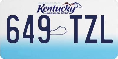 KY license plate 649TZL
