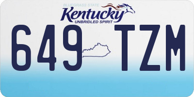 KY license plate 649TZM