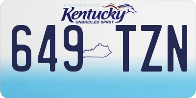 KY license plate 649TZN
