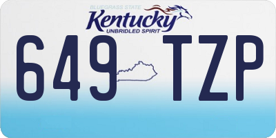 KY license plate 649TZP