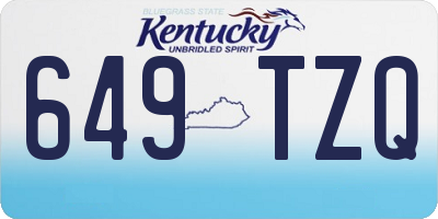 KY license plate 649TZQ