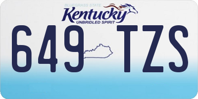 KY license plate 649TZS