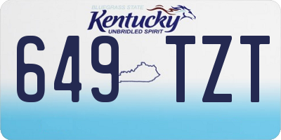 KY license plate 649TZT
