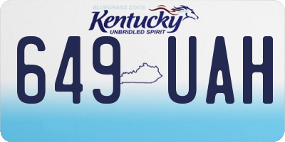 KY license plate 649UAH