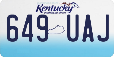 KY license plate 649UAJ