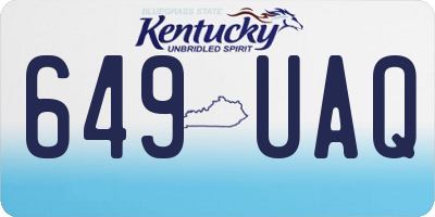 KY license plate 649UAQ