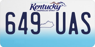 KY license plate 649UAS