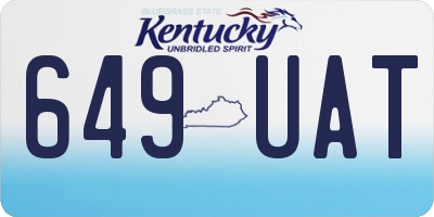 KY license plate 649UAT