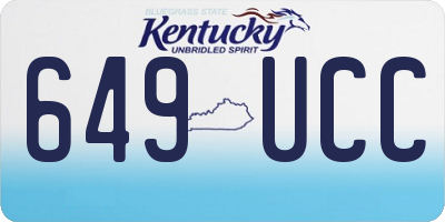 KY license plate 649UCC