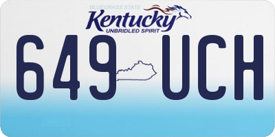 KY license plate 649UCH