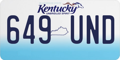KY license plate 649UND