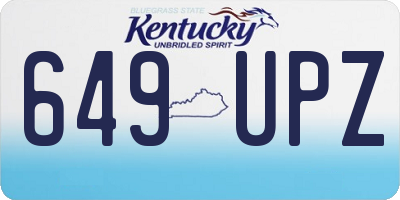 KY license plate 649UPZ