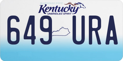 KY license plate 649URA
