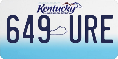 KY license plate 649URE