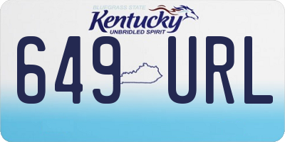 KY license plate 649URL
