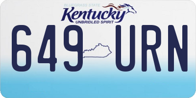 KY license plate 649URN