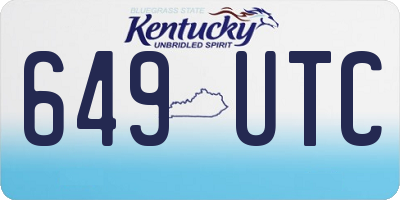 KY license plate 649UTC