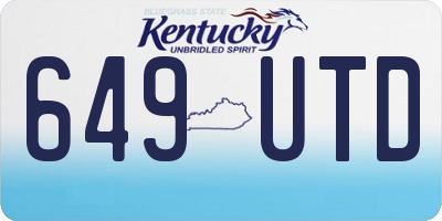 KY license plate 649UTD