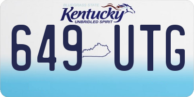 KY license plate 649UTG