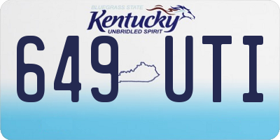 KY license plate 649UTI