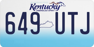 KY license plate 649UTJ