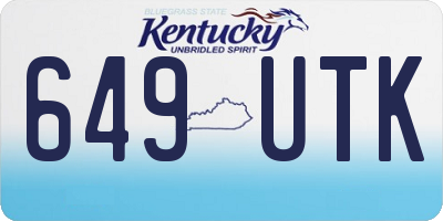 KY license plate 649UTK